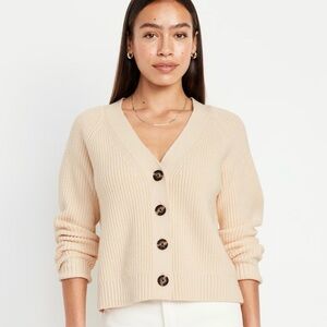Old Navy Women's Shaker-Stitch Cardigan-Cream-Size Medium